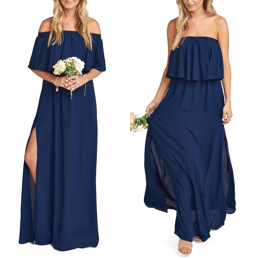 Show Me Your Mumu Navy Blue Maxi Dress